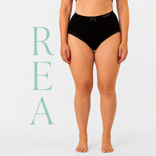 Bambutrosa med rosett och spetskant 3-pack (Rea)